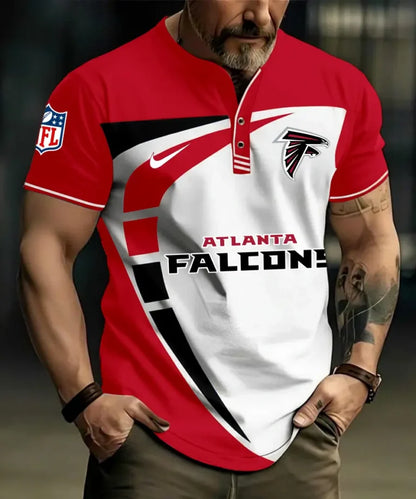 LIMITED EDITION - NEW CUSTOMIZED NFL18 ATF ATLANTA FALCONS POLO SHIRT