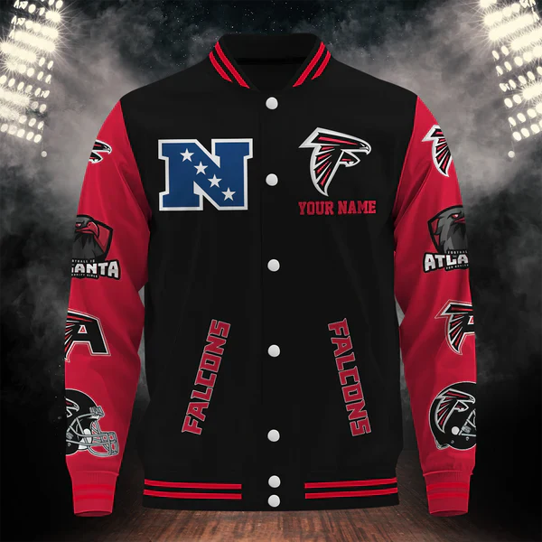 LIMITED EDITION - NEW CUSTOMIZED NFL18 ATF ATLANTA FALCONS BASEBALL JACKET