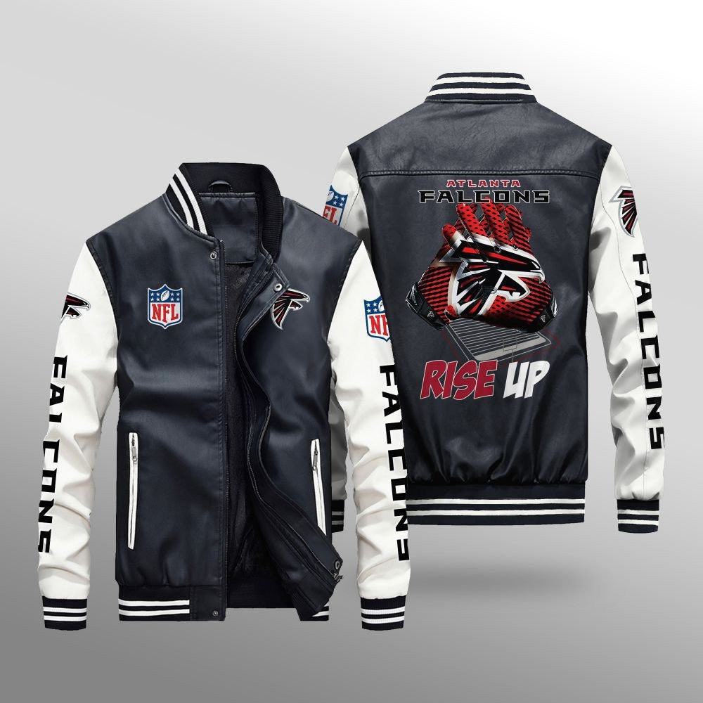 LIMITED EDITION - NEW CUSTOMIZED NFL18 ATF ATLANTA FALCONS LEATHER BOMBER JACKET