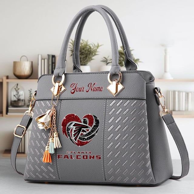 LIMITED EDITION - NEW CUSTOMIZED NFL18 ATF ATLANTA FALCONS ZIP HANDBAG MULTICOLOR