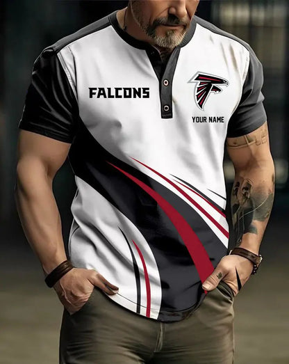 LIMITED EDITION - NEW CUSTOMIZED NFL18 ATF ATLANTA FALCONS POLO SHIRT