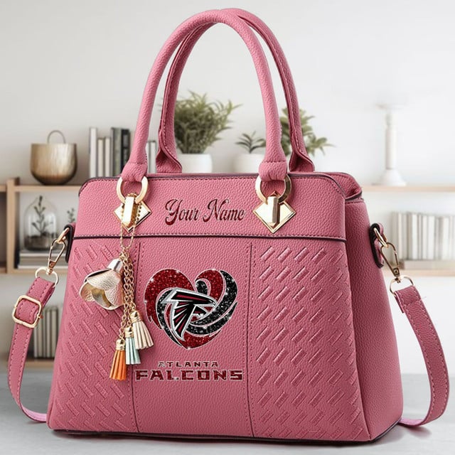 LIMITED EDITION - NEW CUSTOMIZED NFL18 ATF ATLANTA FALCONS ZIP HANDBAG MULTICOLOR