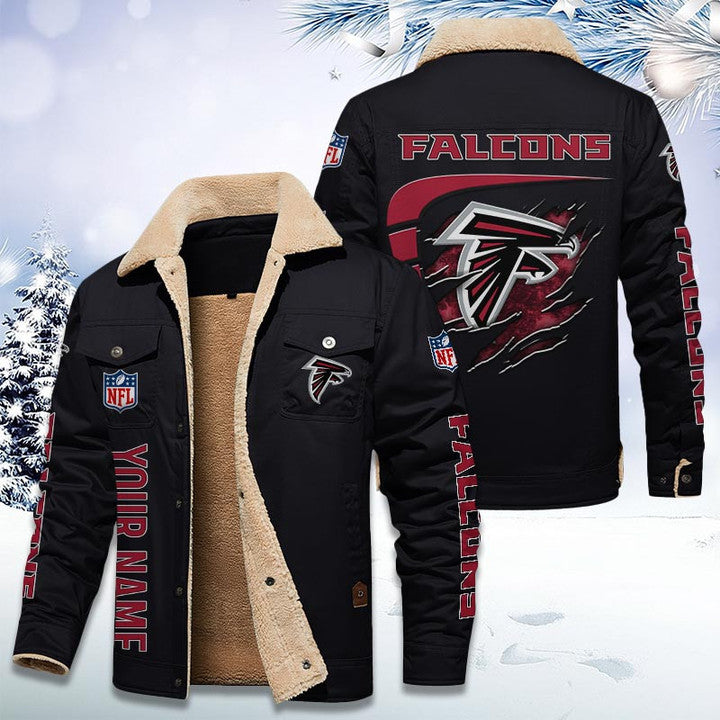 LIMITED EDITION - NEW CUSTOMIZED NFL18 ATF ATLANTA FALCONS FLEECE JACKET