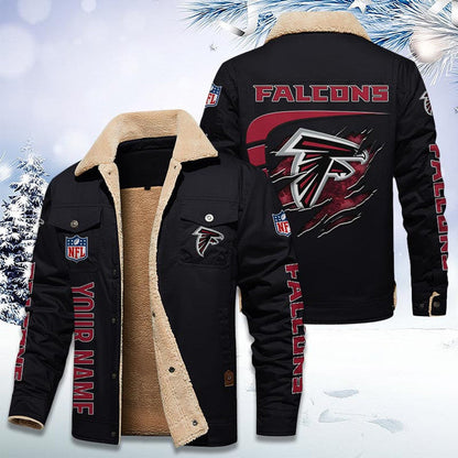 LIMITED EDITION - NEW CUSTOMIZED NFL18 ATF ATLANTA FALCONS FLEECE JACKET