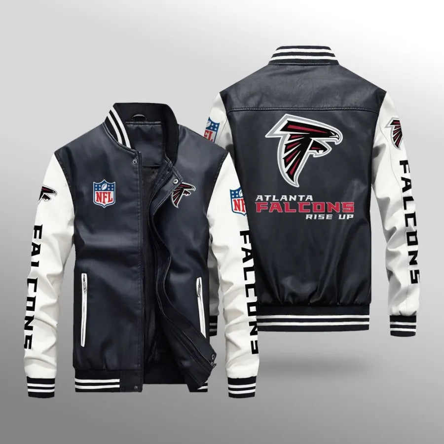 LIMITED EDITION - NEW CUSTOMIZED NFL18 ATF ATLANTA FALCONS LEATHER BOMBER JACKET