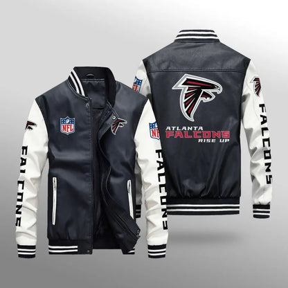 LIMITED EDITION - NEW CUSTOMIZED NFL18 ATF ATLANTA FALCONS LEATHER BOMBER JACKET