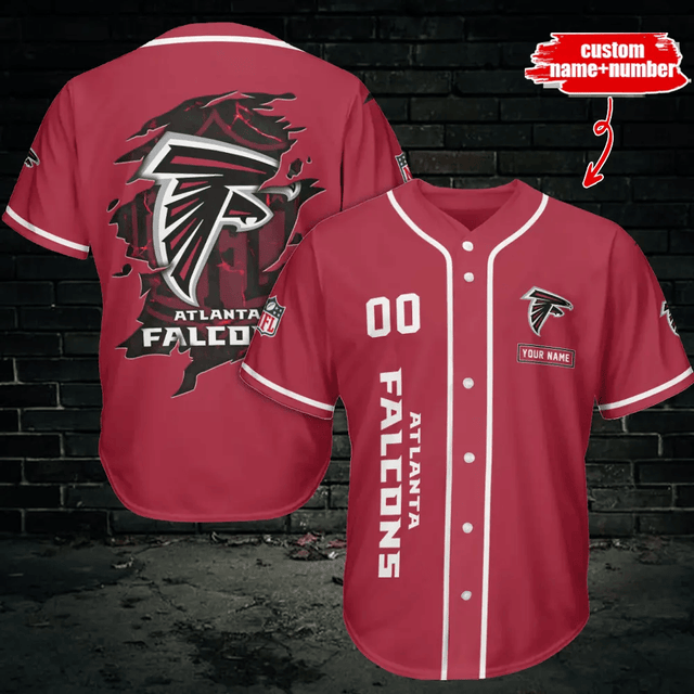 LIMITED EDITION - NEW CUSTOMIZED NFL18 ATF ATLANTA FALCONS BASEBALL JERSEY