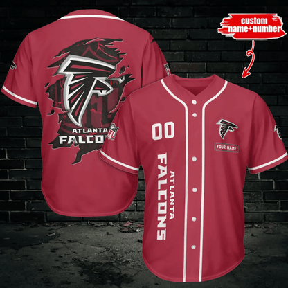 LIMITED EDITION - NEW CUSTOMIZED NFL18 ATF ATLANTA FALCONS BASEBALL JERSEY