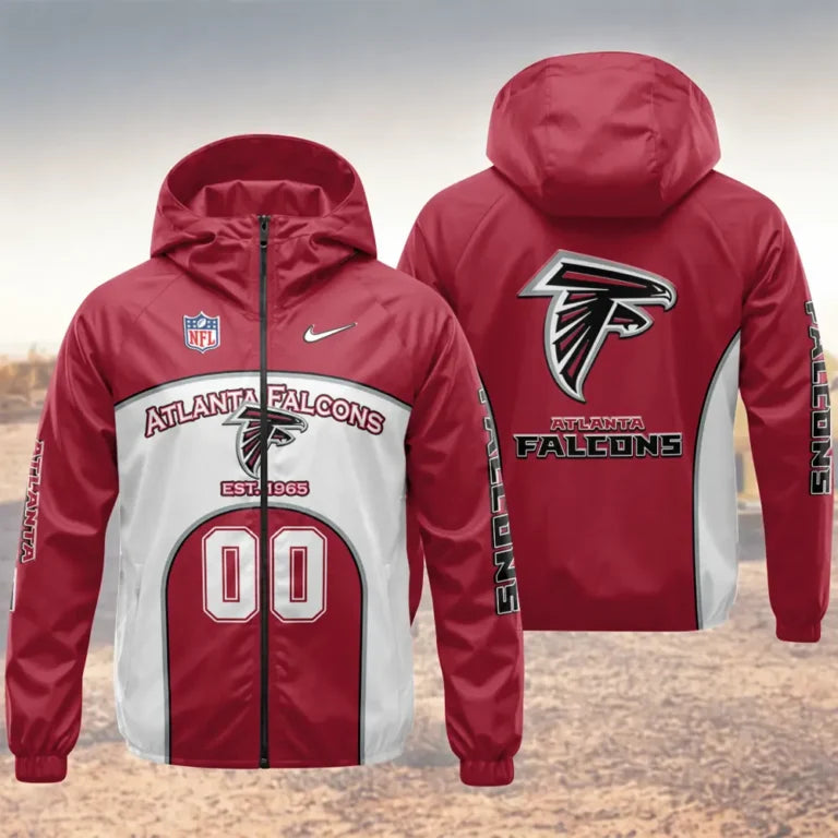 LIMITED EDITION - NEW CUSTOMIZED NFL18 ATF ATLANTA FALCONS WINDBREAKER JACKET