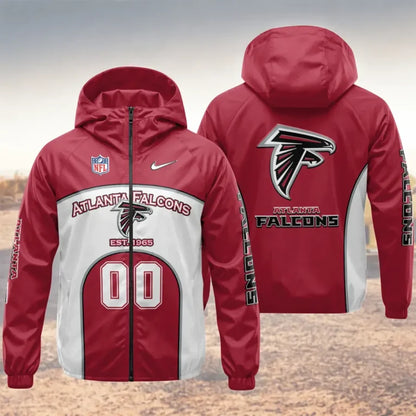 LIMITED EDITION - NEW CUSTOMIZED NFL18 ATF ATLANTA FALCONS WINDBREAKER JACKET