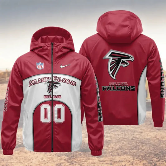 LIMITED EDITION - NEW CUSTOMIZED NFL18 ATF ATLANTA FALCONS WINDBREAKER JACKET