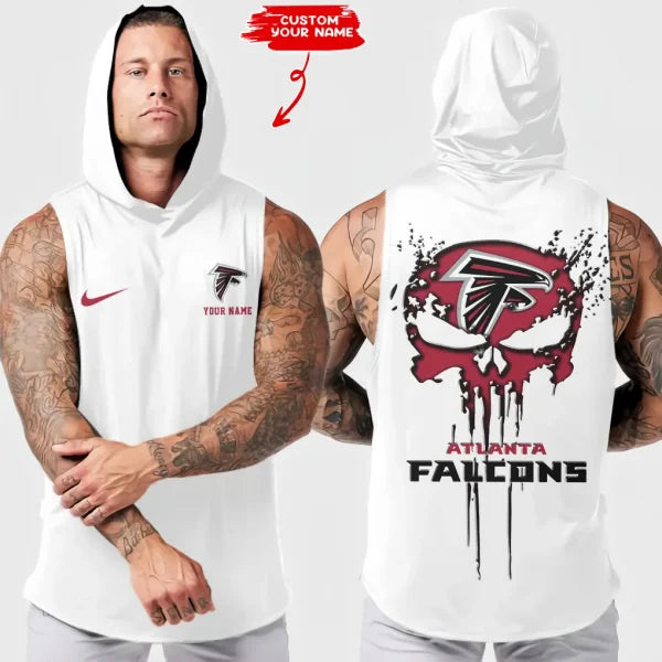 LIMITED EDITION - NEW CUSTOMIZED NFL18 ATF ATLANTA FALCONS HOODED TANK TOP
