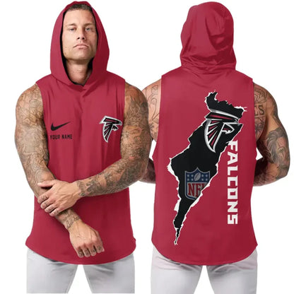 LIMITED EDITION - NEW CUSTOMIZED NFL18 ATF ATLANTA FALCONS HOODED TANK TOP
