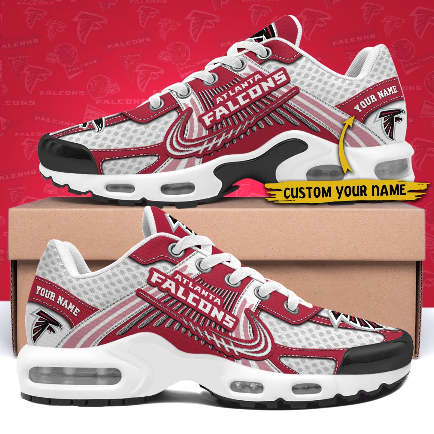 LIMITED EDITION - NEW CUSTOMIZED NFL18 ATF ATLANTA FALCONS UNISEX AIR MAX PLUS SNEAKERS