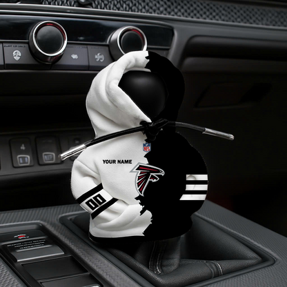 LIMITED EDITION - NEW CUSTOMIZED NFL18 ATF ATLANTA FALCONS CAR HOODIE SHIFT KNOB