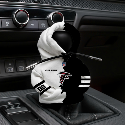 LIMITED EDITION - NEW CUSTOMIZED NFL18 ATF ATLANTA FALCONS CAR HOODIE SHIFT KNOB