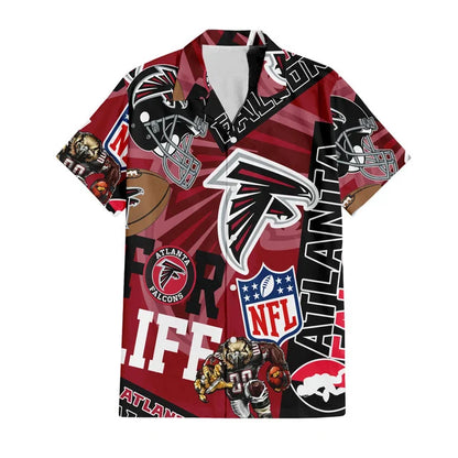 LIMITED EDITION - NEW CUSTOMIZED NFL18 ATF ATLANTA FALCONS UNISEX HAWAIIAN SHIRT & SHORTS SET