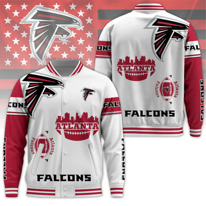 LIMITED EDITION - NEW CUSTOMIZED NFL18 ATF ATLANTA FALCONS BASEBALL JACKET