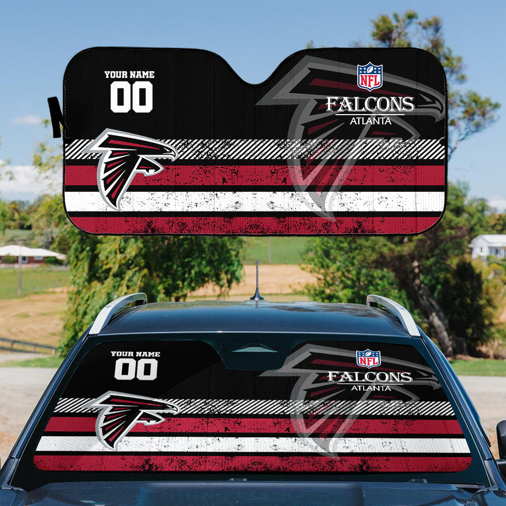 LIMITED EDITION - NEW CUSTOMIZED NFL18 ATF ATLANTA FALCONS AUTO WINDSHIELD SHADE