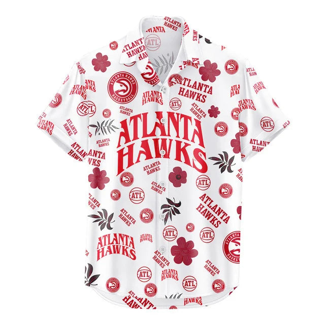 LIMITED EDITION - NEW CUSTOMIZED NBA17 AHA ATLANTA HAWKS UNISEX HAWAIIAN SHIRT & SHORTS SET