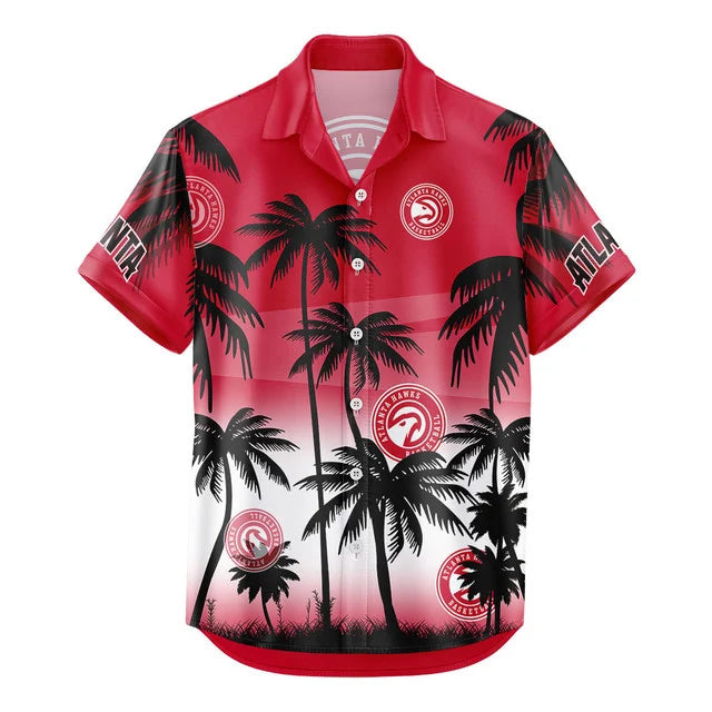 LIMITED EDITION - NEW CUSTOMIZED NBA17 AHA ATLANTA HAWKS UNISEX HAWAIIAN SHIRT & SHORTS SET