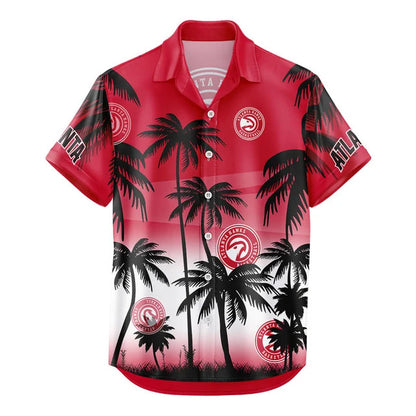 LIMITED EDITION - NEW CUSTOMIZED NBA17 AHA ATLANTA HAWKS UNISEX HAWAIIAN SHIRT & SHORTS SET