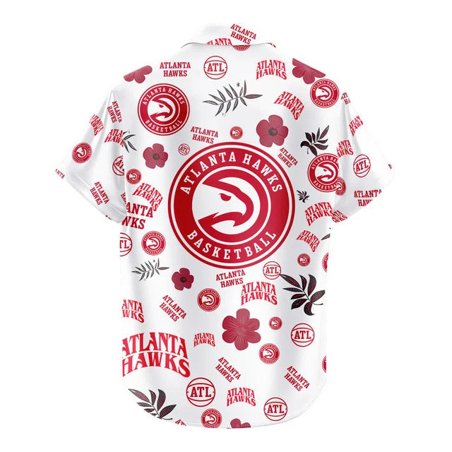 LIMITED EDITION - NEW CUSTOMIZED NBA17 AHA ATLANTA HAWKS UNISEX HAWAIIAN SHIRT & SHORTS SET