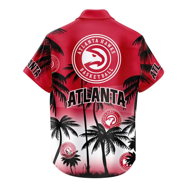LIMITED EDITION - NEW CUSTOMIZED NBA17 AHA ATLANTA HAWKS UNISEX HAWAIIAN SHIRT & SHORTS SET