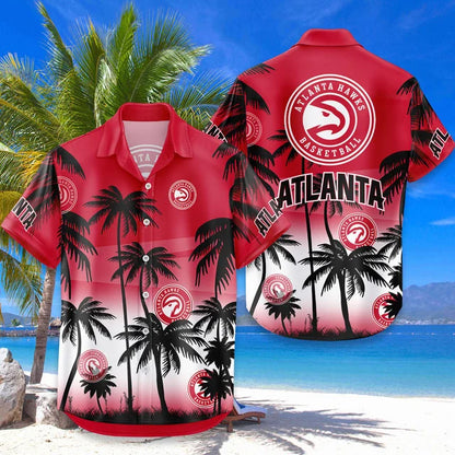 LIMITED EDITION - NEW CUSTOMIZED NBA17 AHA ATLANTA HAWKS UNISEX HAWAIIAN SHIRT & SHORTS SET