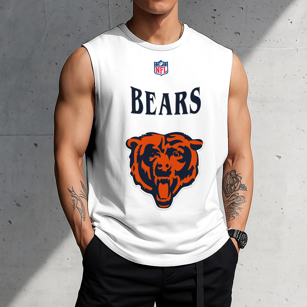 LIMITED EDITION - NEW CUSTOMIZED NFL26 CCB CHICAGO BEARS TANKTOP & GYM SHIRT