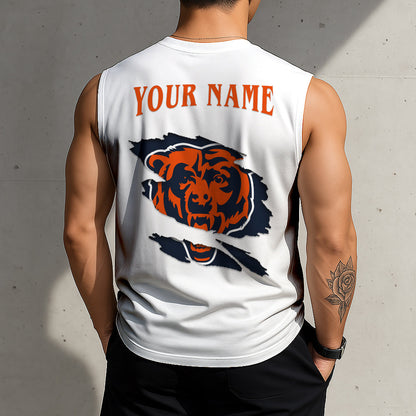 LIMITED EDITION - NEW CUSTOMIZED NFL26 CCB CHICAGO BEARS TANKTOP & GYM SHIRT