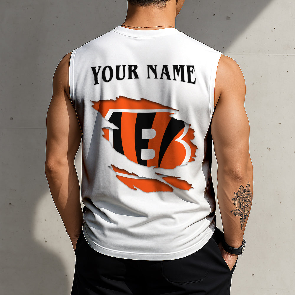 LIMITED EDITION - NEW CUSTOMIZED NFL16 CCB CINCINNATI BENGALS TANKTOP & GYM SHIRT