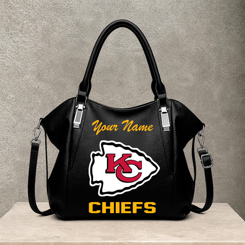 LIMITED EDITION - NEW CUSTOMIZED NFL01 KCC KANSAS CITY CHIEFS SHOULDER HANDBAG