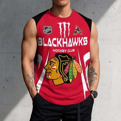 LIMITED EDITION - NEW CUSTOMIZED NHL08 CBH CHICAGO BLACKHAWKS TANK TOP & GYM SHIRT