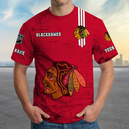 LIMITED EDITION - NEW CUSTOMIZED NHL08 CBH CHICAGO BLACKHAWKS T-SHIRT FOR FANS