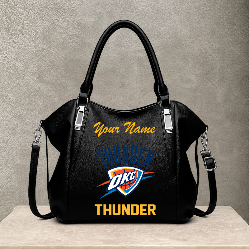 LIMITED EDITION - NEW CUSTOMIZED NBA01 OCT OKLAHOMA CITY THUNDER SHOULDER HANDBAG
