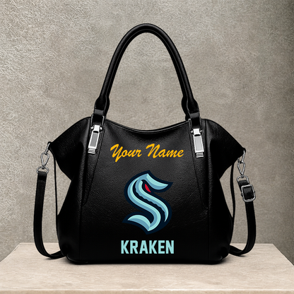 LIMITED EDITION - NEW CUSTOMIZED NHL20 STK SEATTLE KRAKEN SHOULDER HANDBAG