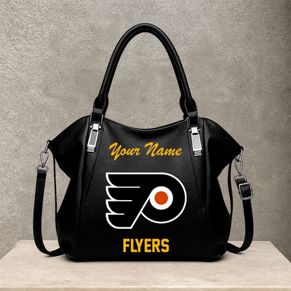 LIMITED EDITION - NEW CUSTOMIZED NHL27 PPF PHILADELPHIA FLYERS SHOULDER HANDBAG