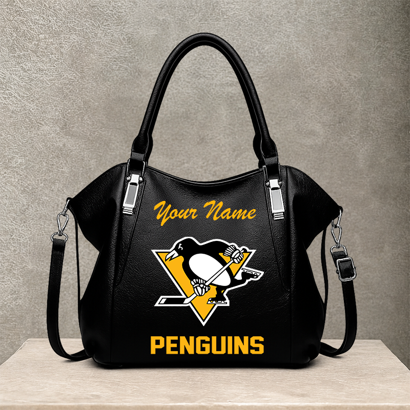 LIMITED EDITION - NEW CUSTOMIZED NHL26 PBP PITTSBURGH PENGUINS SHOULDER HANDBAG