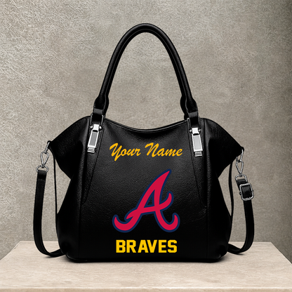 LIMITED EDITION - NEW CUSTOMIZED MLB09 ABS ATLANTA BRAVES SHOULDER HANDBAG