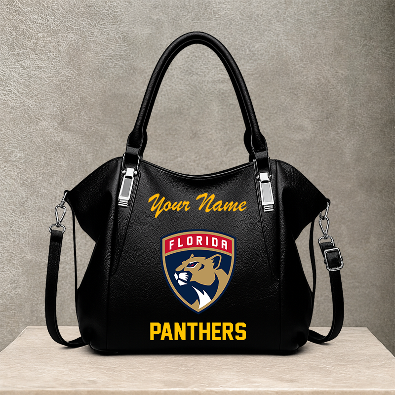 LIMITED EDITION - NEW CUSTOMIZED NHL01 FPT FLORIDA PANTHERS SHOULDER HANDBAG