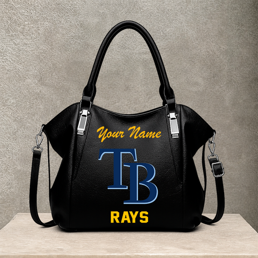 LIMITED EDITION - NEW CUSTOMIZED MLB21 TBR TAMPA BAY RAYS SHOULDER HANDBAG