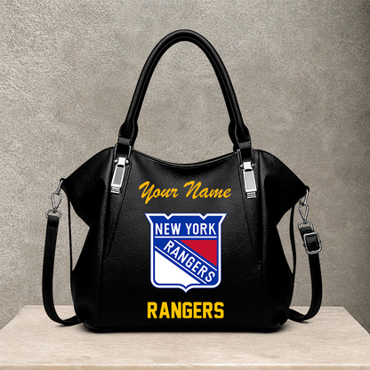 LIMITED EDITION - NEW CUSTOMIZED NHL24 NYR NEW YORK RANGERS SHOULDER HANDBAG