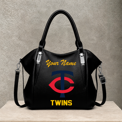 LIMITED EDITION - NEW CUSTOMIZED MLB22 MTS MINNESOTA TWINS SHOULDER HANDBAG
