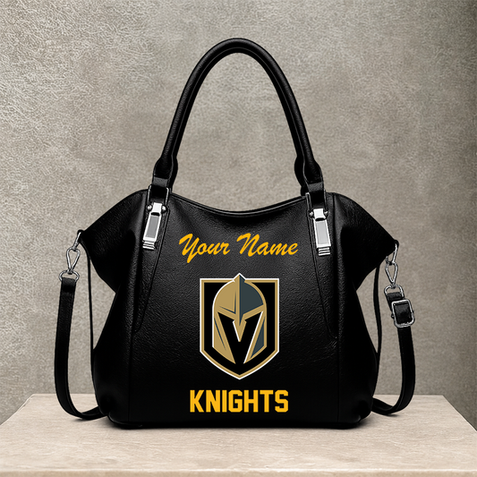LIMITED EDITION - NEW CUSTOMIZED NHL04 VGK VEGAS GOLDEN KNIGHTS SHOULDER HANDBAG