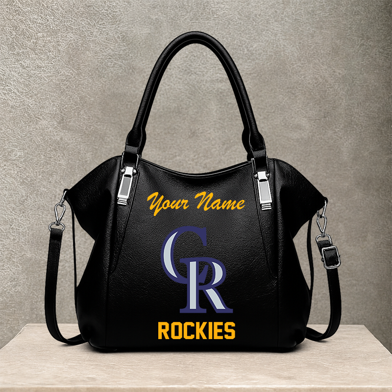 LIMITED EDITION - NEW CUSTOMIZED MLB30 COR COLORADO ROCKIES SHOULDER HANDBAG