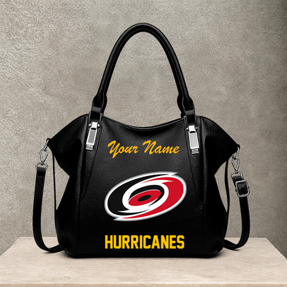 LIMITED EDITION - NEW CUSTOMIZED NHL07 CLH CAROLINA HURRICANES SHOULDER HANDBAG