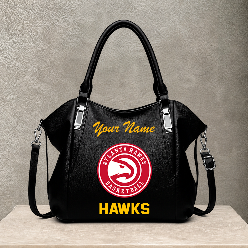 LIMITED EDITION - NEW CUSTOMIZED NBA17 AHA ATLANTA HAWKS SHOULDER HANDBAG