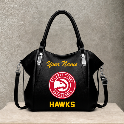 LIMITED EDITION - NEW CUSTOMIZED NBA17 AHA ATLANTA HAWKS SHOULDER HANDBAG
