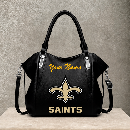 LIMITED EDITION - NEW CUSTOMIZED NFL24 NOS NEW ORLEANS SAINTS SHOULDER HANDBAG